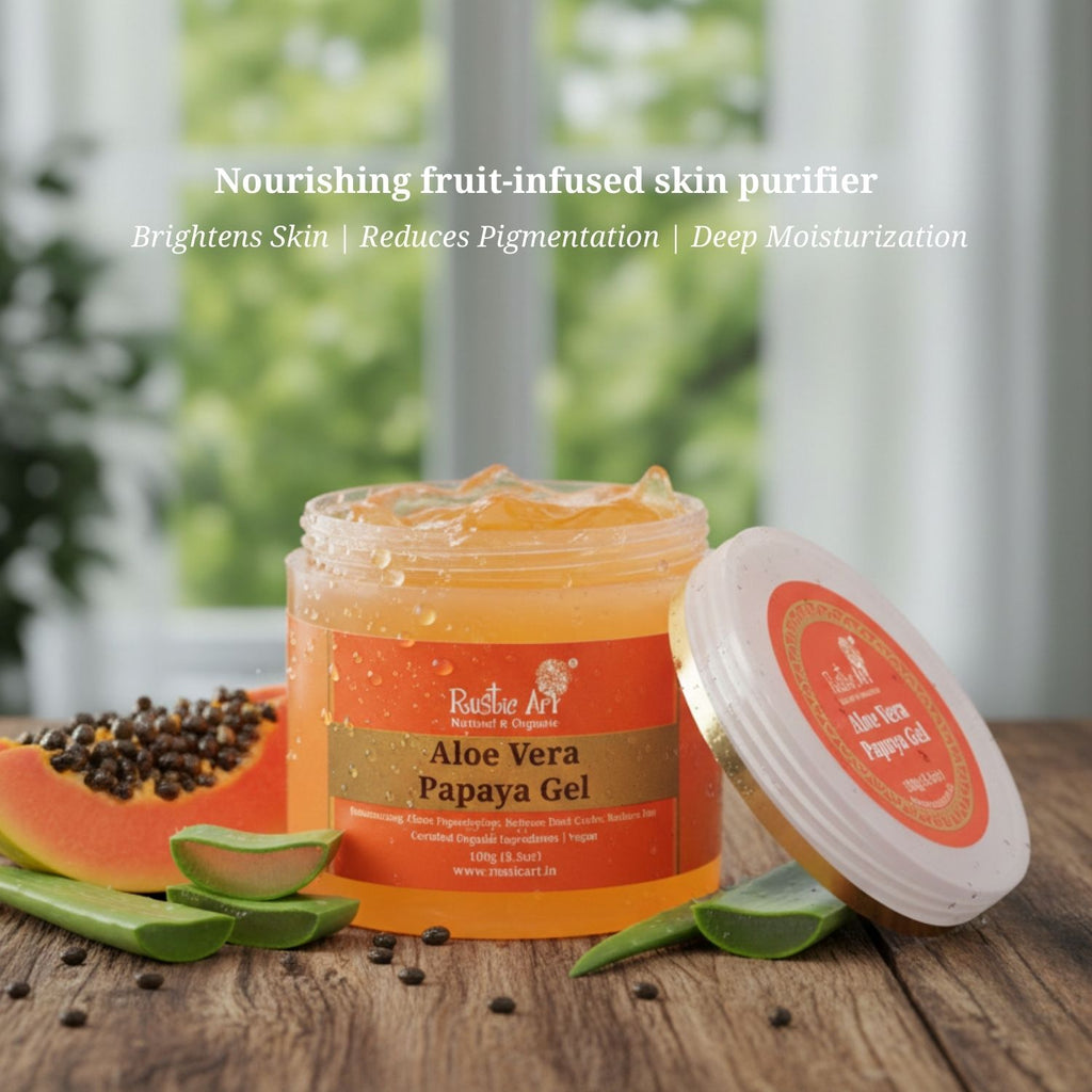 Aloe Vera Papaya Gel with Niacinamide 100 gm – Rustic Art