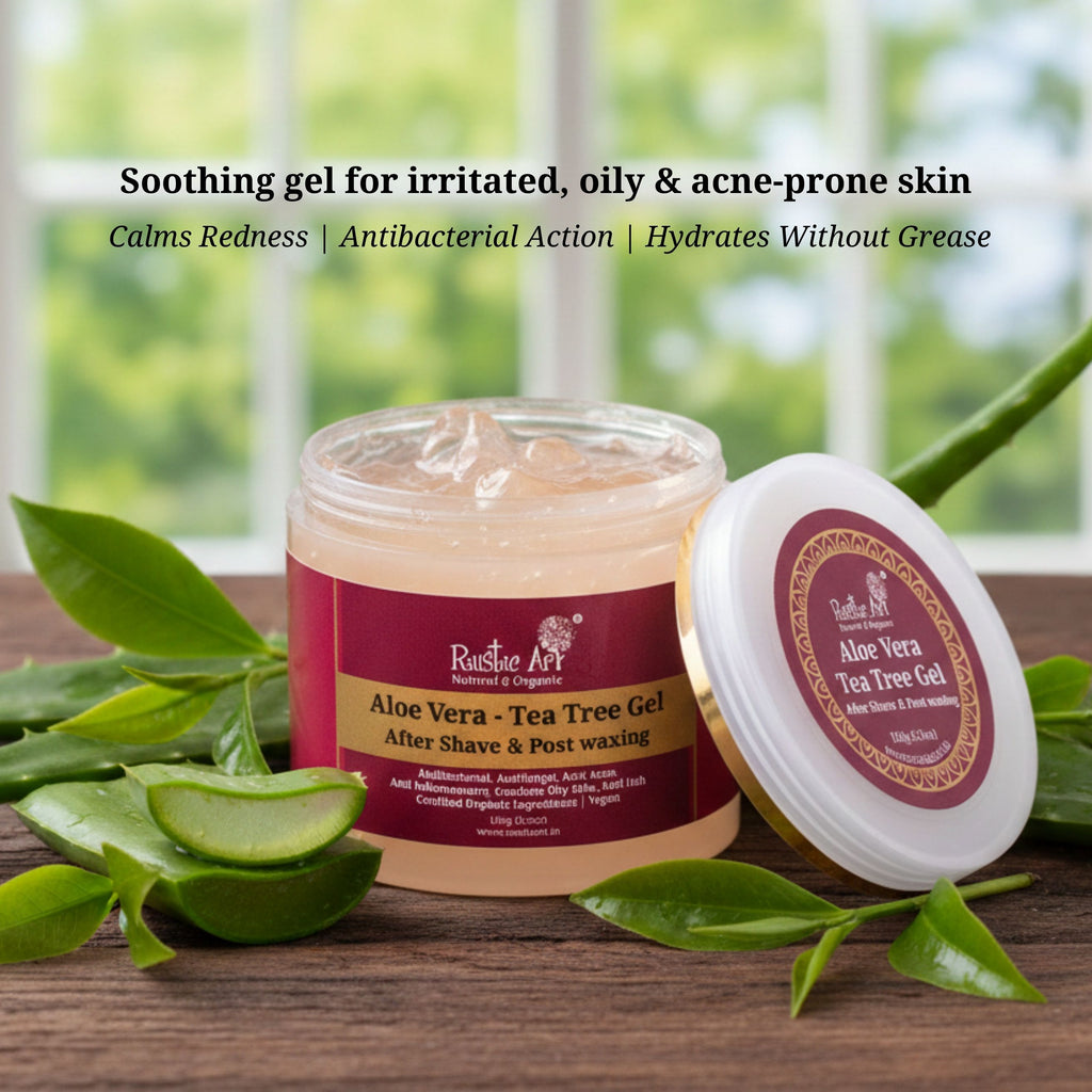 Aloe Vera Tea Tree Gel (100 gm) – Rustic Art