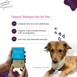 Pet Shampoo Bar with Neem Extract & Nano Silver (75g)