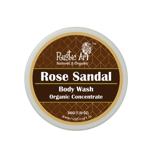 Organic Rose Sandal Body Wash Concentrate (200gm) | Organic, Vegan