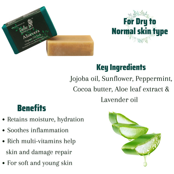 Organic Aloe Vera Soap, Hydrating & Cooling