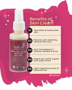 Face & Body Moisturizer - Rose Bergamot Face Cream & Blueberry Body Lotion (Regular)