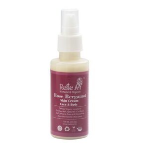Rose Bergamot Skin Cream - Face & Body | Organic, Vegan