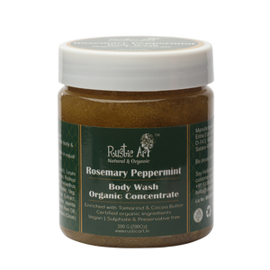 Rosemary Peppermint Body Wash Concentrate (200gm) | Organic, Vegan